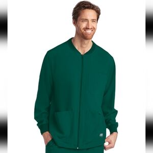 Mens hunter green sketchers scrub jacket